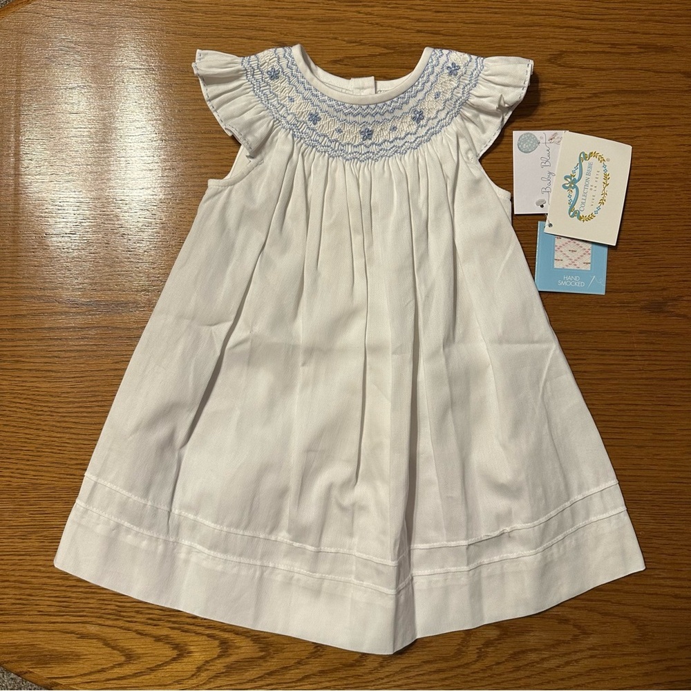 Boutique Smocked Baby Vice La Fete Dress 24 Mos NEW Hand Smocked‎